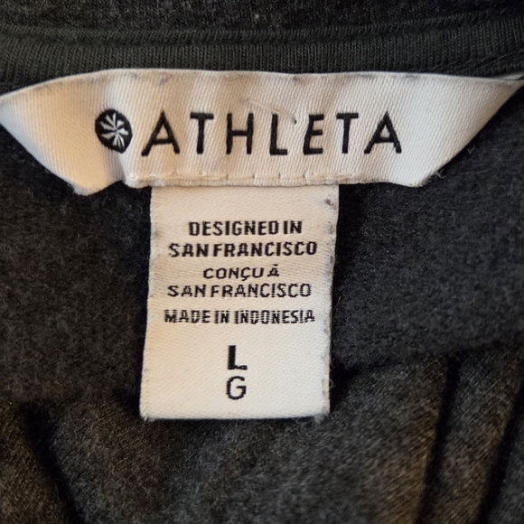 Athleta Dark Gray V-Neck Sweater Size L - Picture 5 of 5